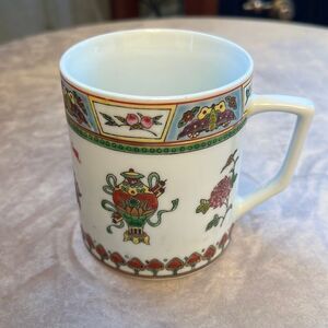 *Famille Rose* Coffee Mug Porcelain Teacup Chinese 🌺 Hand-Painted N